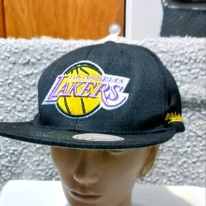 5 For $25! Los Angeles Lakers Mitchell Ness Black SnapBack Hat -